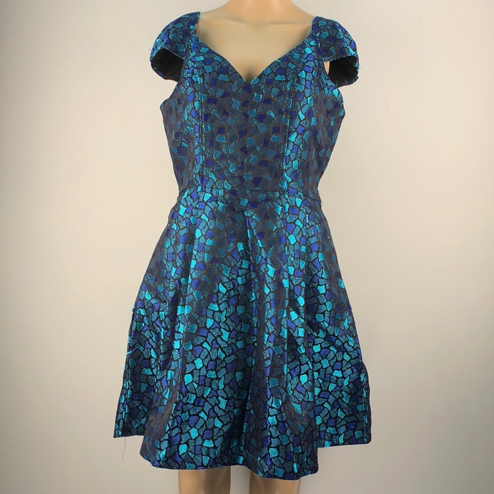 Alice's pig print  short sleeved dress